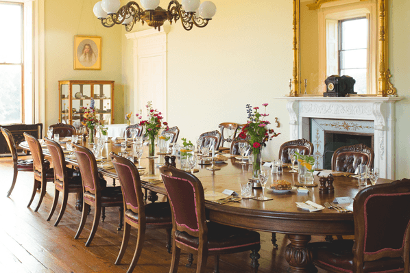 Private dining by candlelight at Temple House, County Sligo