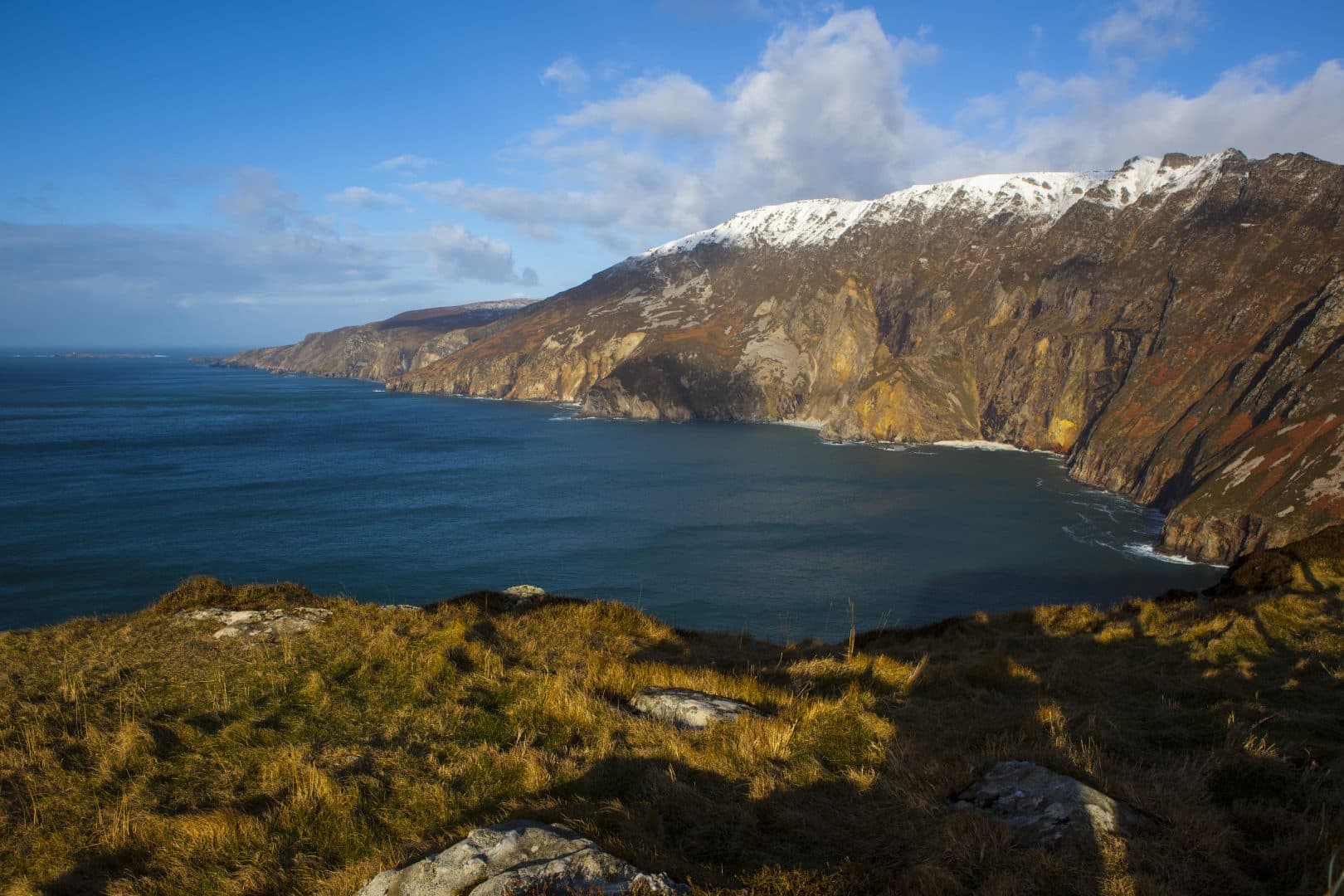 The Slieve League cliffs falling into the Atlantic, County Donegal
