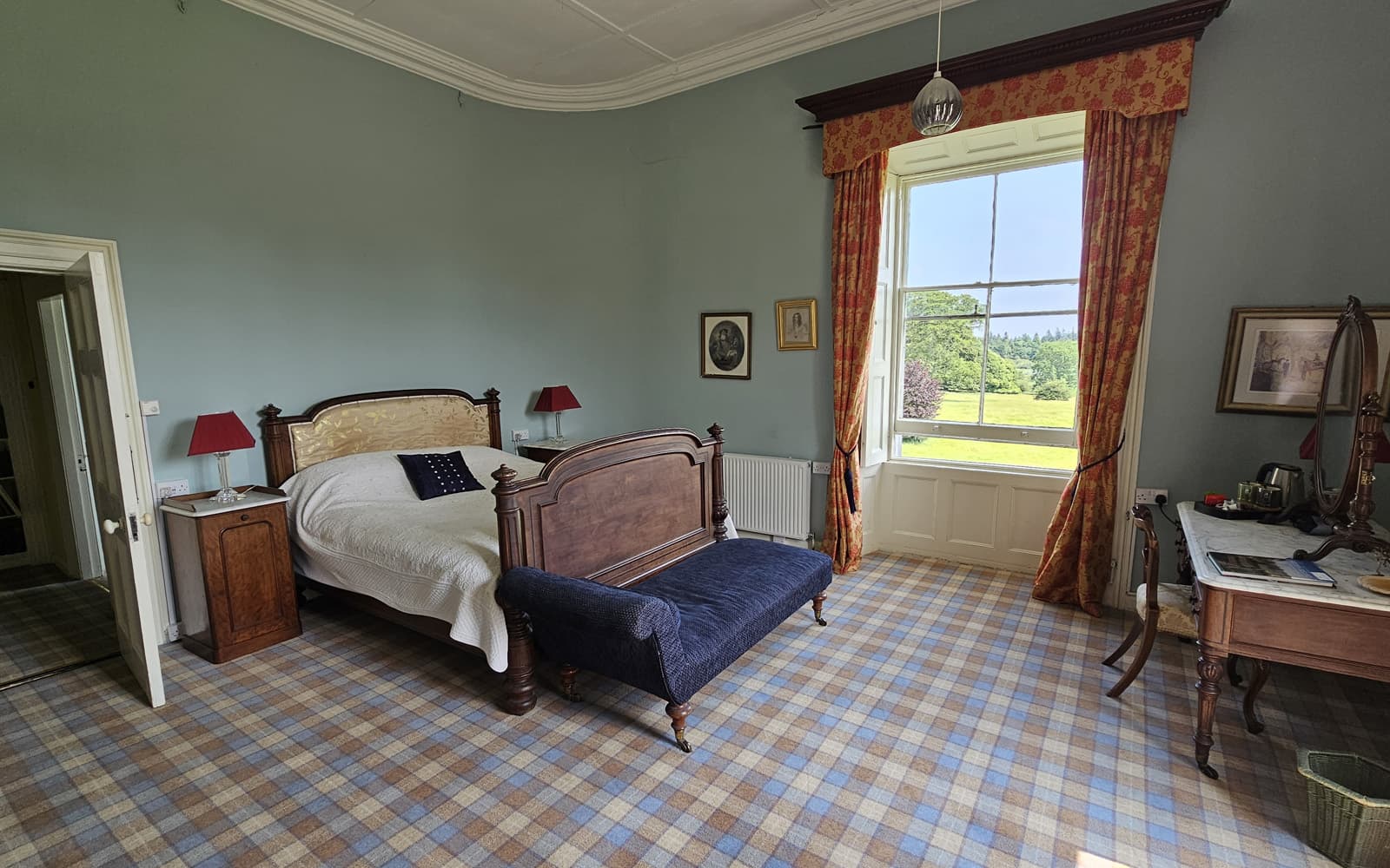 The Castle King Double lake view room at Temple House