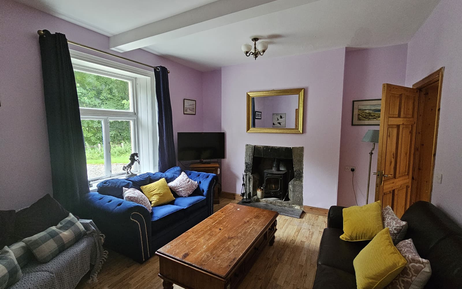 The living room of the Gardener’s Cottage