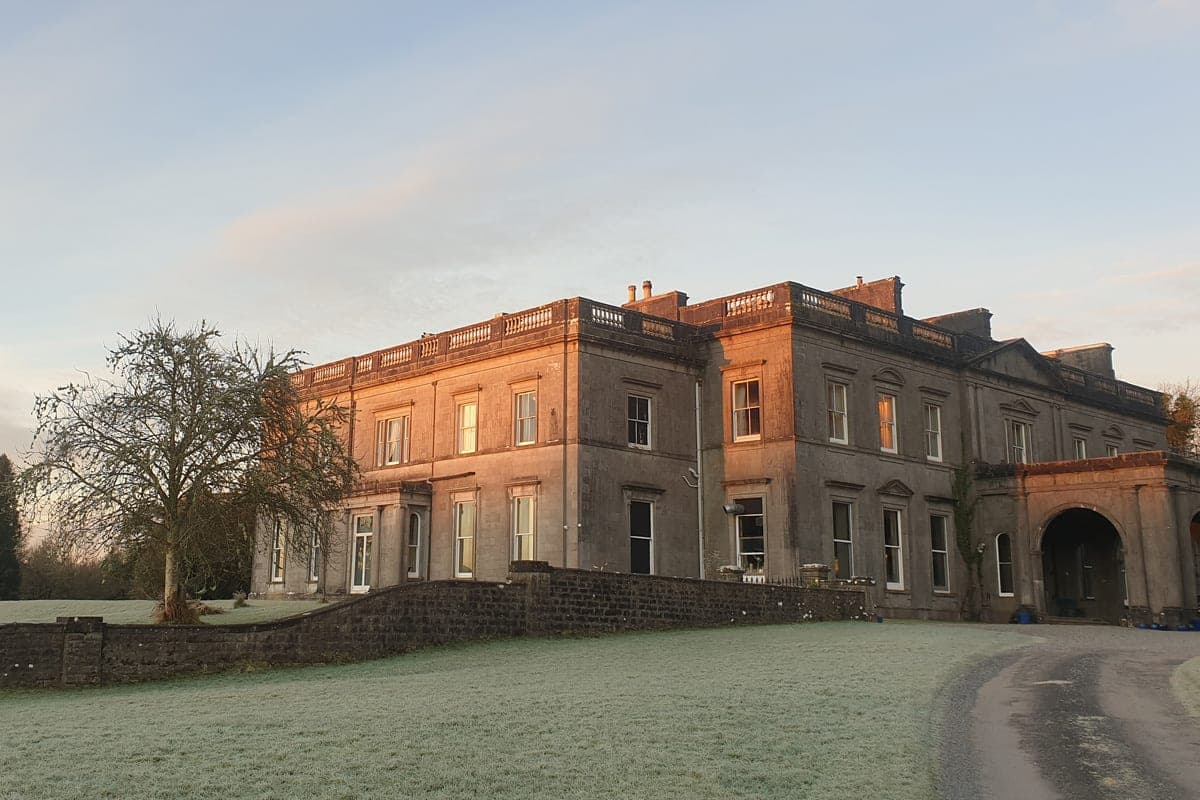 The facade of Temple House