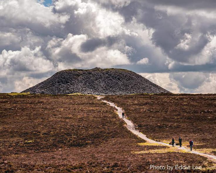 Queen Maeve’s Cairn on the summit of Knocknarea, County Sligo, overlooking the Wild Atlantic Way