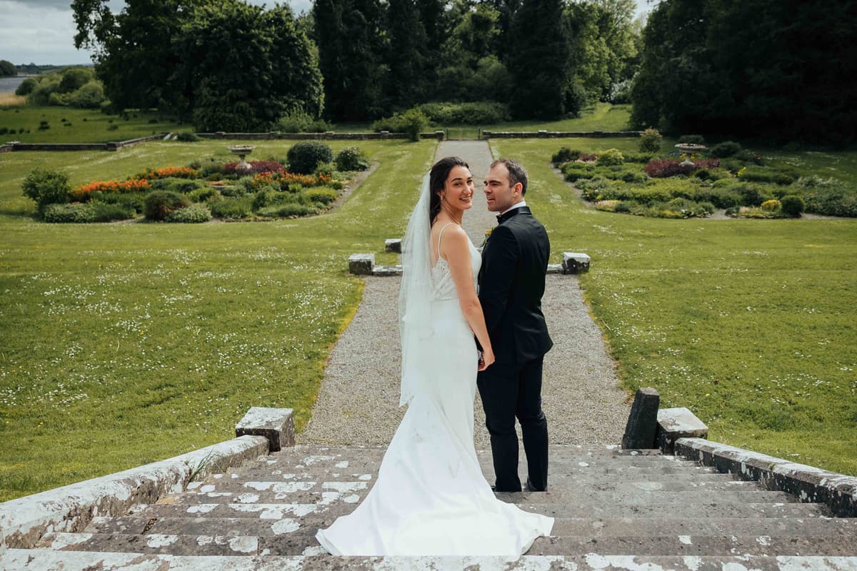 Wedding couple eloping in Ireland at Temple House
