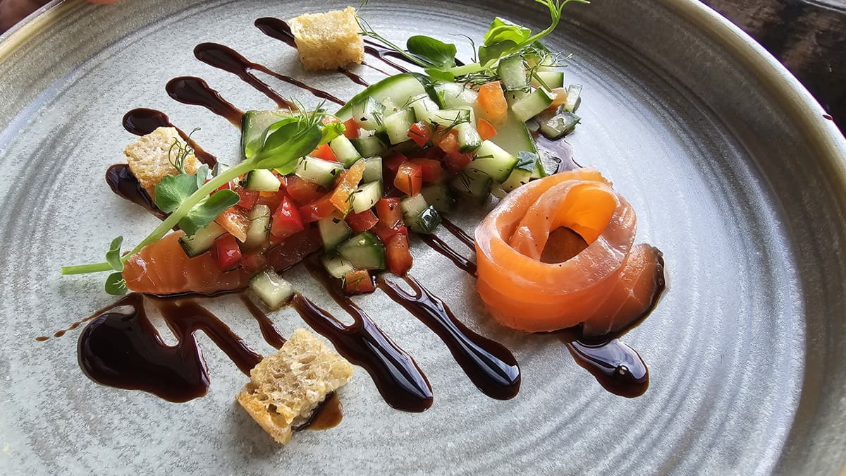 Salmon starter at Temple House