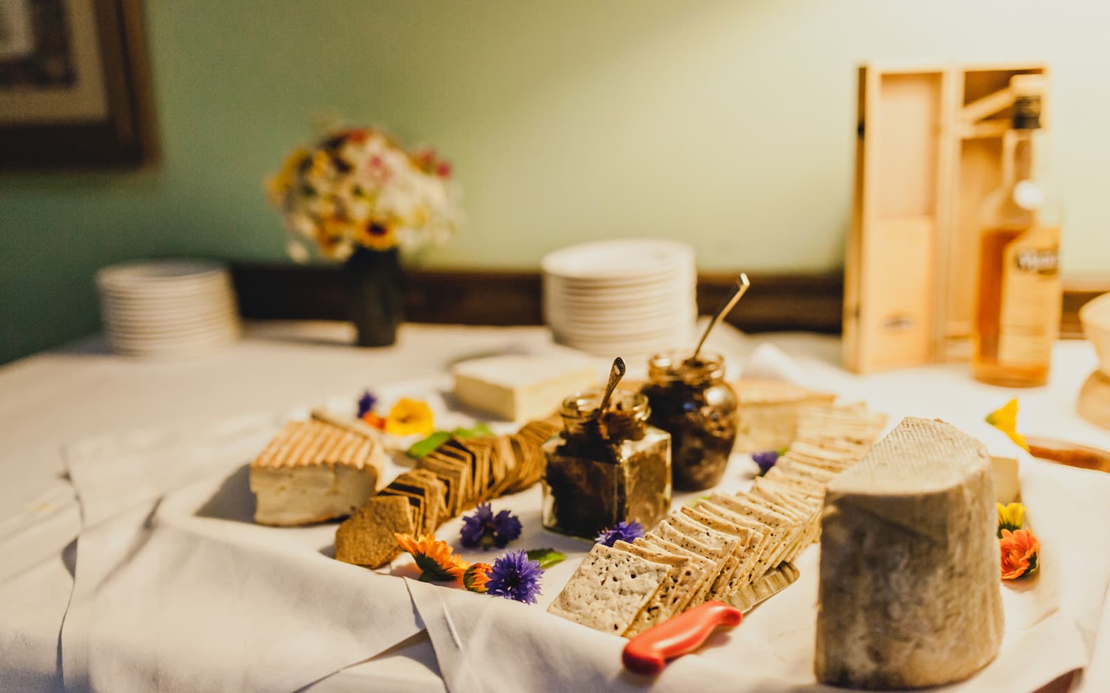 Wedding cheeseboard at Temple House